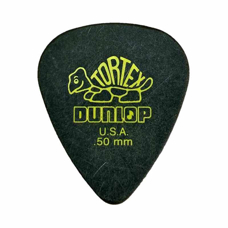 DUNLOP 488R50-Y Pitch Black - Tortex Pitch Black 0.50mm (yellow logo), bag of 72