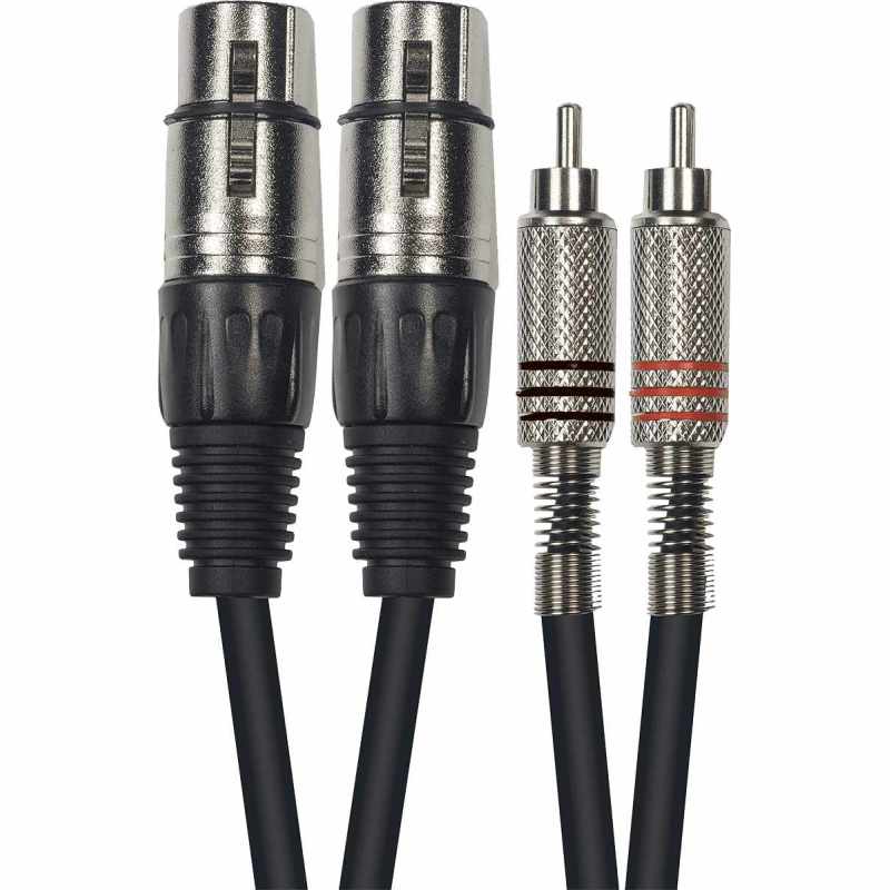 YELLOW CABLE K10-3 2 XLR female/2 RCA male 3m