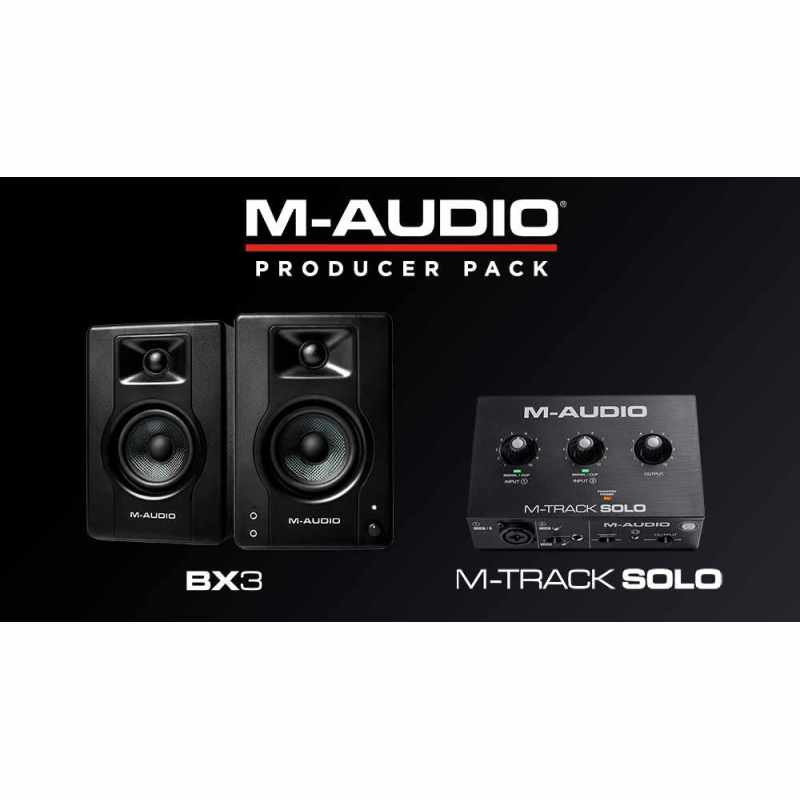 M-AUDIO PRODUCER-PACK1 . MTRACK Solo-Schnittstelle und BX3D3-Lautsprecher