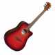 Lâg T-RED-DCE T-Red - Tramontane Dreadnought Cutaway Electro Special Edition Red Burst