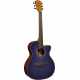 Lâg T-BLUE-ACE T-Blue - Tramontane Auditorium Cutaway Electro Special Edition Blue Burst