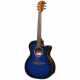 Lâg T-BLUE-ACE T-Blue - Tramontane Auditorium Cutaway Electro Special Edition Blue Burst