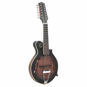 GOLD TONE F12 12-Saiter Gitarren-Mandoline mit F-Stil Korpus, Tonabnehmer und Case