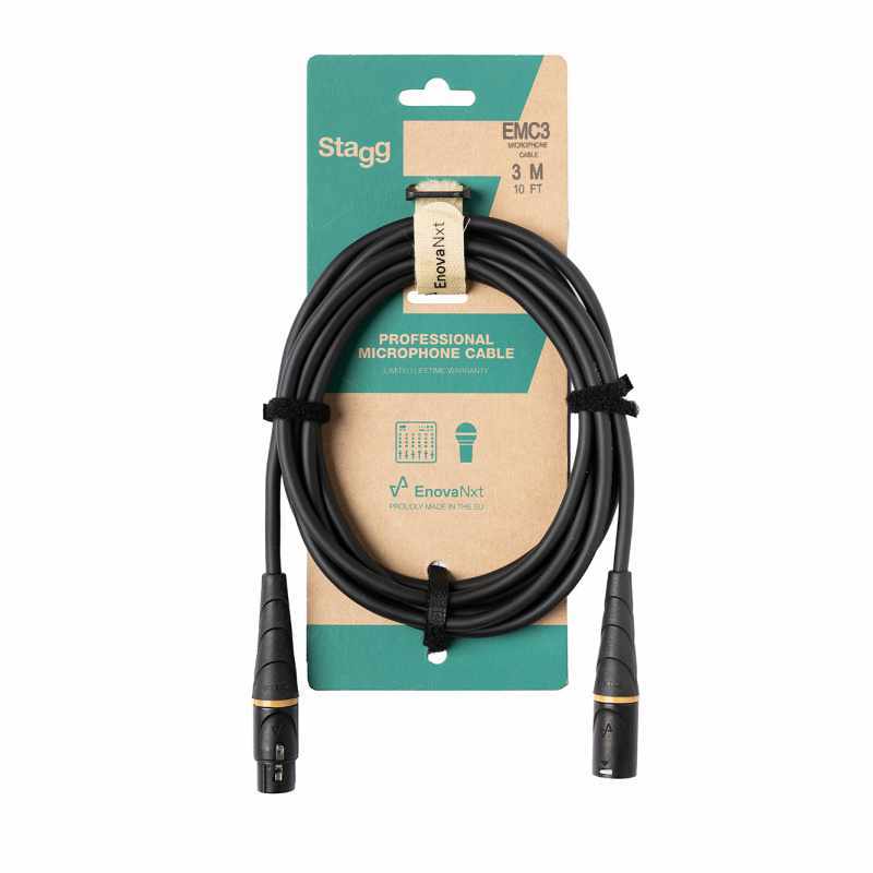 STAGG EMC3 Microphone cable, XLR/XLR (m/f), 3 m (10'), E-series