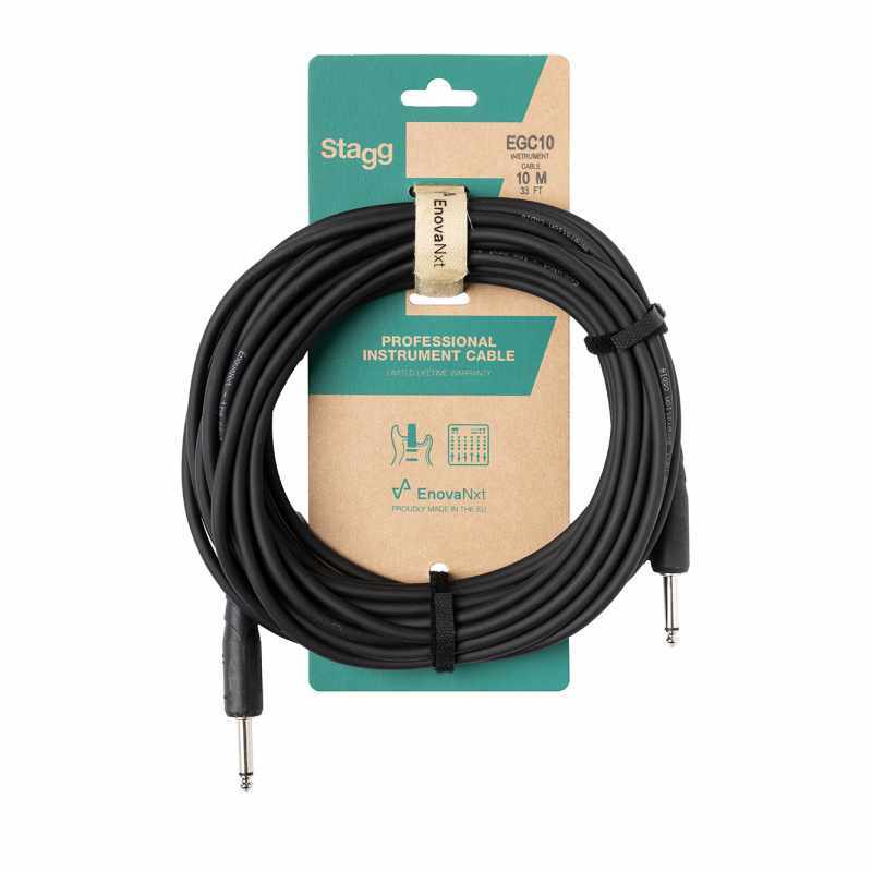 STAGG EGC10 Instrument cable, jack/jack (m/m), 10 m (33') E-Series