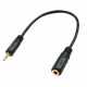 LINDY 35698: Premium audio cable 25mm male jack to 35mm female jack 20cm