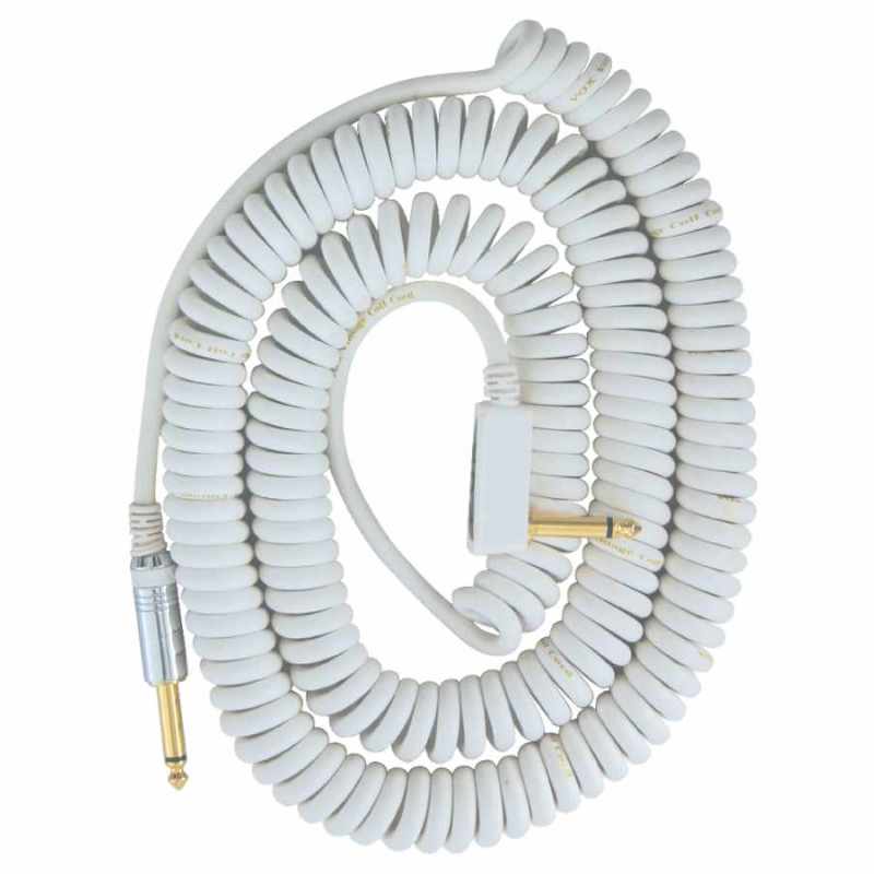 VOX VCC90-WH Cable enrollado vintage - JACK SPIRALE 9M BLANC