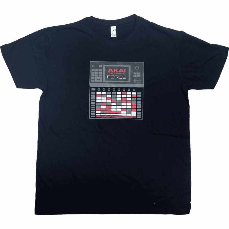 AKAI PROFESSIONAL TSHIRT-FORCE-S Camisetas - CAMISETA NEGRA AKAI PROFESSIONAL FORCE - TALLA S