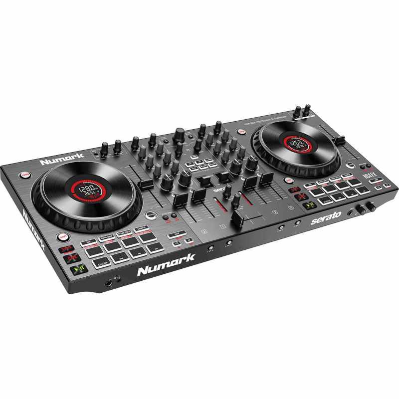 NUMARK NS4FX 4 canales, 2 jogs con pantalla, tarjeta de sonido