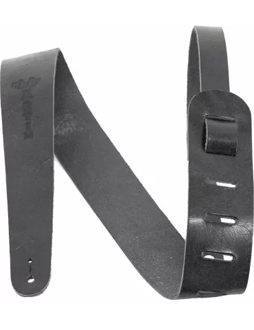  MARTIN & CO. A0064 Vintage - Courroie cuir vintage noire (largeur 5 cm)|MusicGoodDeal  2