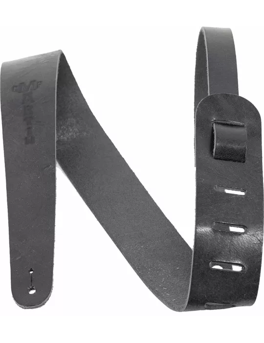  MARTIN & CO. A0064 Vintage - Courroie cuir vintage noire (largeur 5 cm)|MusicGoodDeal 