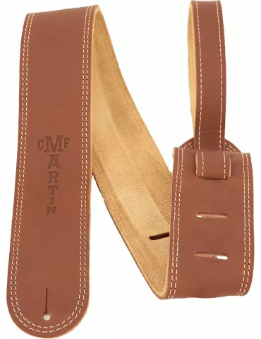  Martin A0012 COURROIE CUIR MARRON DOUBLEE SUEDE|MusicGoodDeal  2