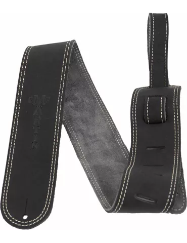  Martin A0013 COURROIE CUIR NOIR DOUBLEE SUEDE|MusicGoodDeal 