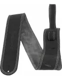  Martin A0013 COURROIE CUIR NOIR DOUBLEE SUEDE|MusicGoodDeal 
