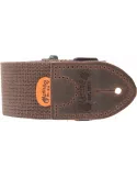  MARTIN & CO. A0105 Courroie tissu, marron avec attaches cuir marron|MusicGoodDeal 
