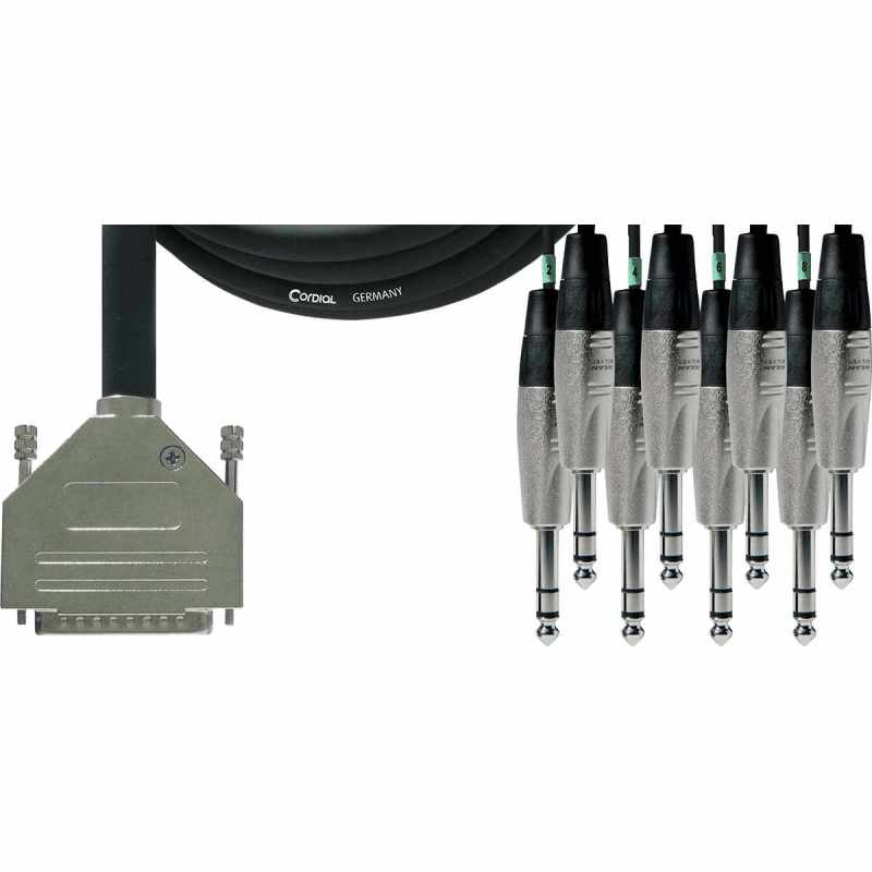 CORDIAL CFD3DVT Tascam Pinout - Sub-D/8x stereo jack - 3m