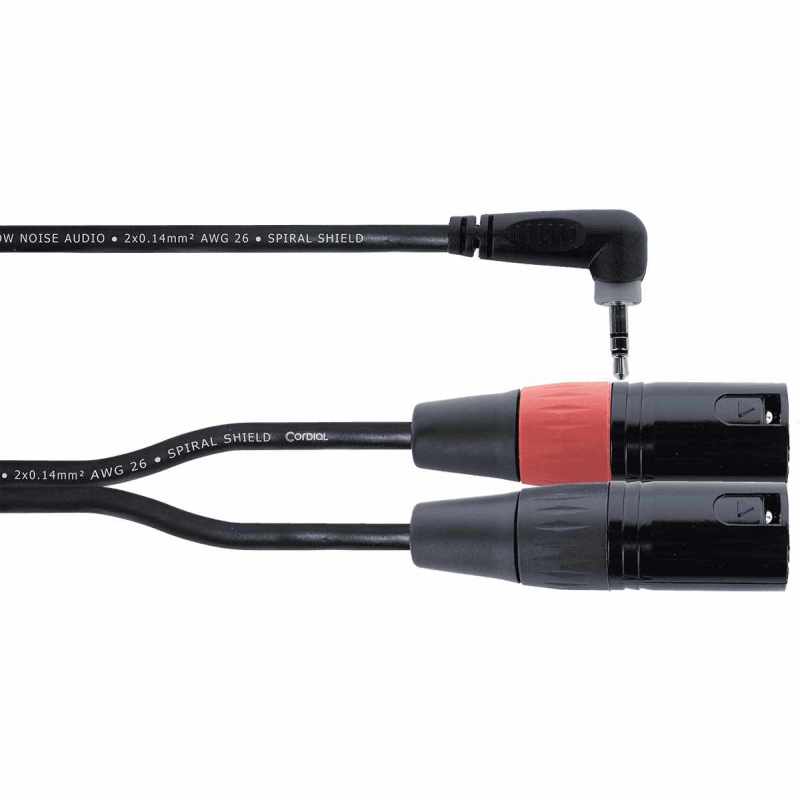 CORDIAL EY3WRMM Mini-Jack / XLR - Mini-J. st. angled/2 XLR male - 3m