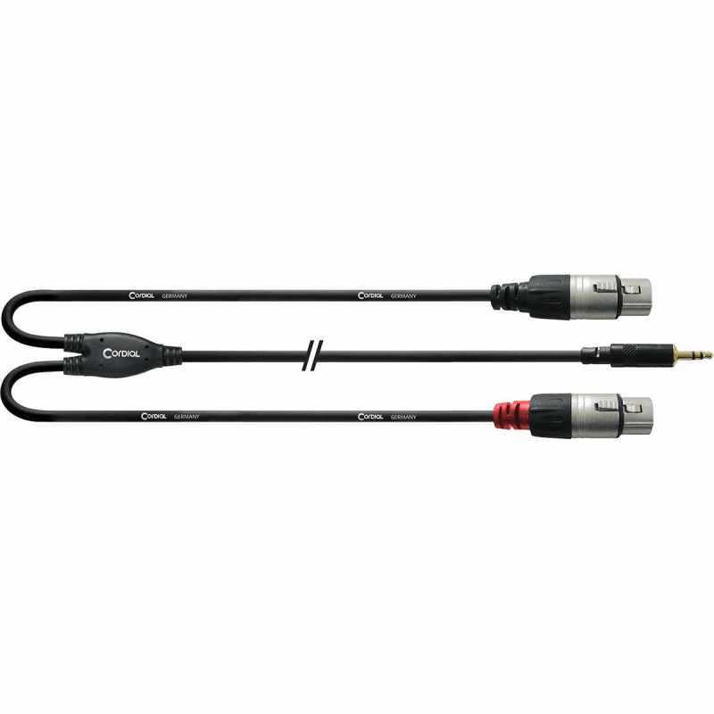 CORDIAL CFY1.8WFF Mini-Jack / XLR - Mini-J./2 XLR females - 1.8m