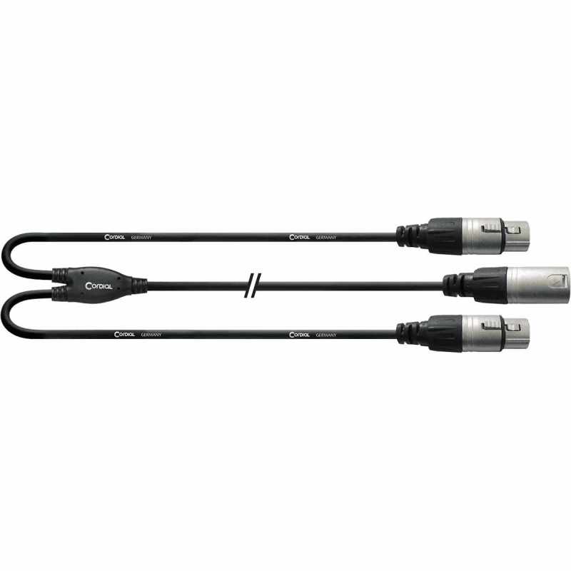 CORDIAL CFY0.3MFF XLR - XLR male /2 XLR female - 0.3m