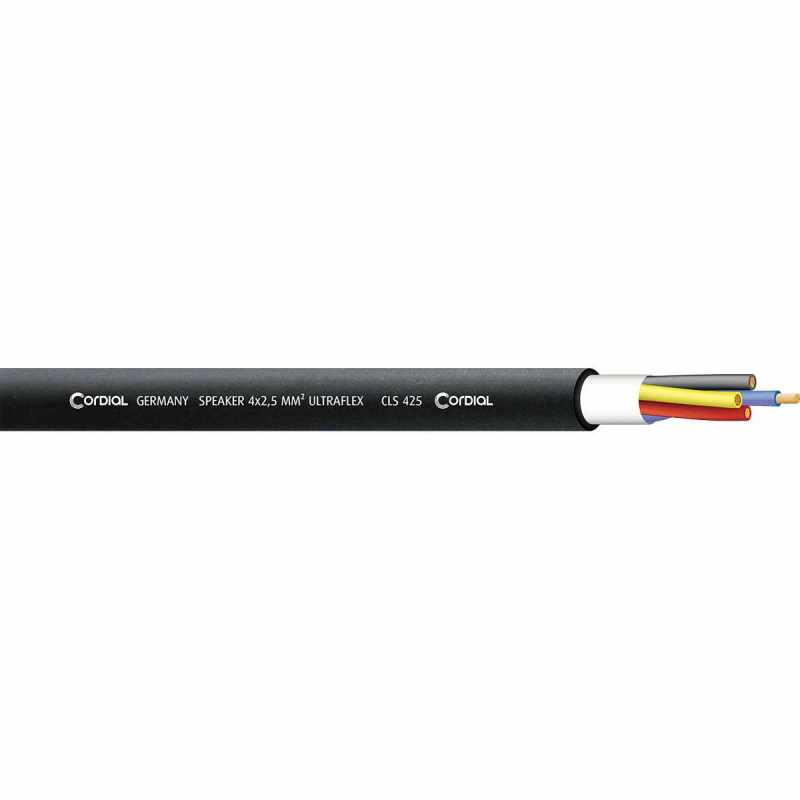 CORDIAL CLS425-BLACK100 2.5 mm² - 4 conductors. 100m black