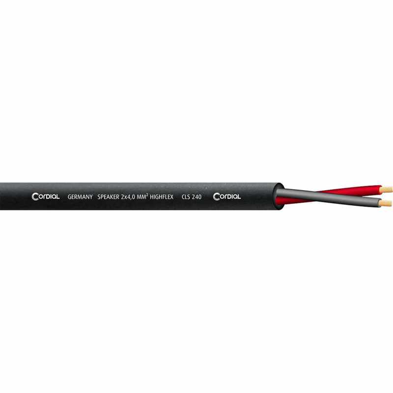 CORDIAL CLS240-BLACK100 4 mm² - 2 conductors - 100m black