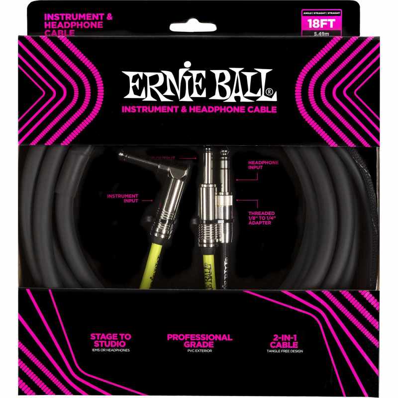 ERNIE BALL 6411 Instrument and headphone cable