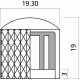 YELLOW PARTS EZ1223B Domes - Per 2, black