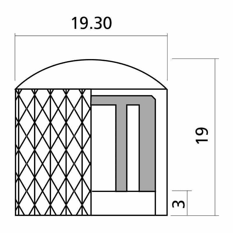 YELLOW PARTS EZ1223B Domes - Per 2, black