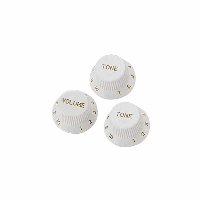 YELLOW PARTS EZ1215W Strat - Par 3, white (1 Volume and 2 Tone)