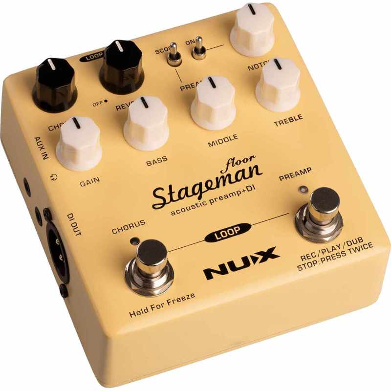 NUX STAGEMAN-FLOOR Acoustic preamp, DI output, 3 built-in effects