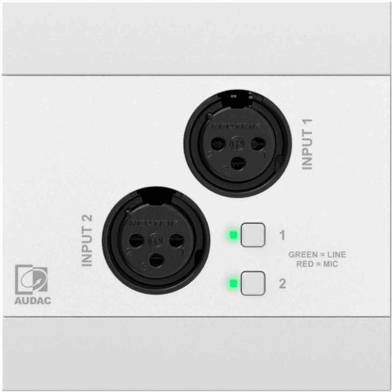 AUDAC NWP220-W Wallplates - Network audio wallplate - 2 x XLR + BT (4 CH) white