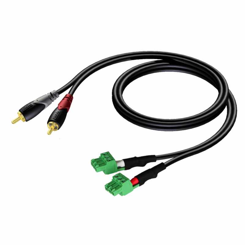 AUDAC CLA832-3 RCA to euroblock cable 3p-3m