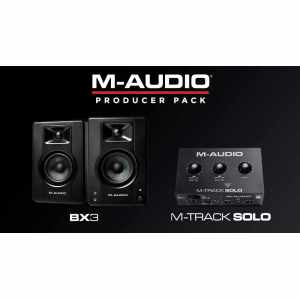 M-AUDIO PRODUCER-PACK1 MTRACK Solo interface and BX3D3 speakers