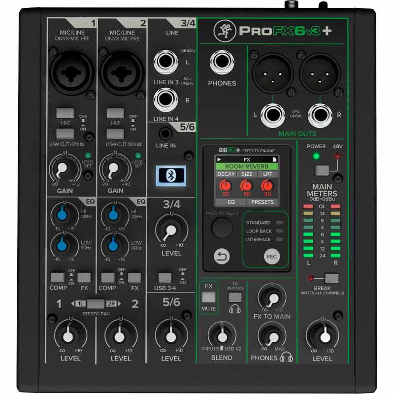 MACKIE PROFX6V3+ USB 6 canales + Bluetooth y FX