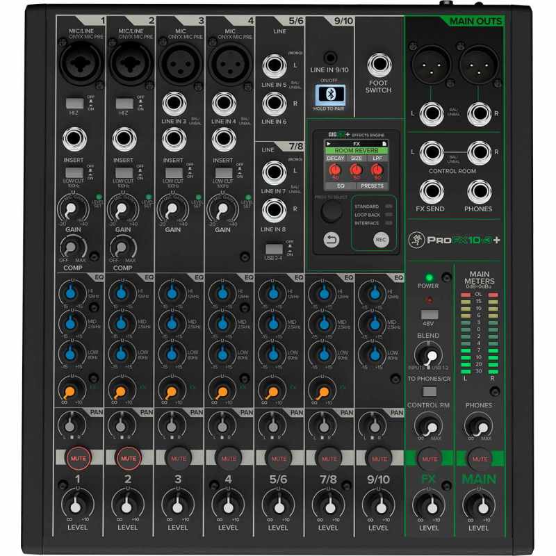 MACKIE PROFX10V3+ 10-channel USB mixer + Bluetooth + effects