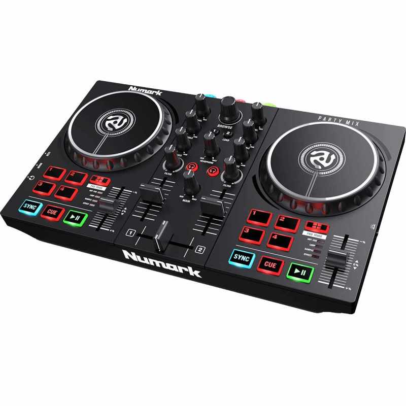 NUMARK PARTYMIX2 2 channels, 8 pads, sound card, lights