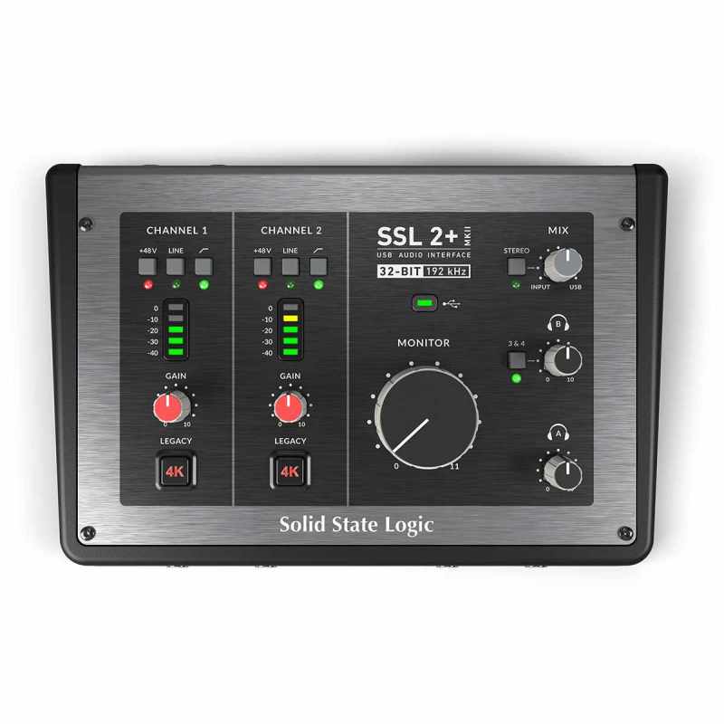 SOLID STATE LOGIC SSL2+MKII USB-C - USB-C Audio Interface 2 inputs, 4 outputs + MIDI