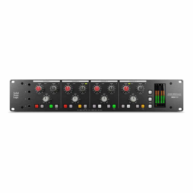 SOLID STATE LOGIC PUREDRIVE-QUAD 19" processor - SuperAnalogue 4-channel preamp, USB-C interface