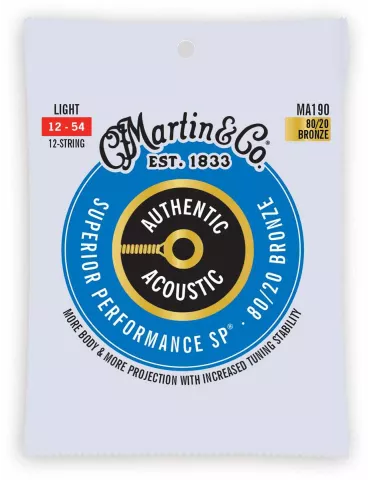  Martin MA190 Authentic, 12 cordes, Light, 80/20|MusicGoodDeal 