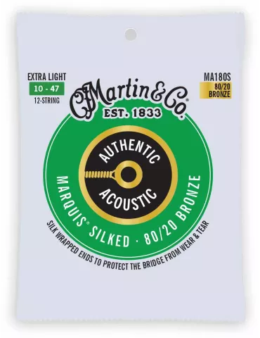  Martin MA180S Authentic Silked, 12c Extra Light, 80/20|MusicGoodDeal 