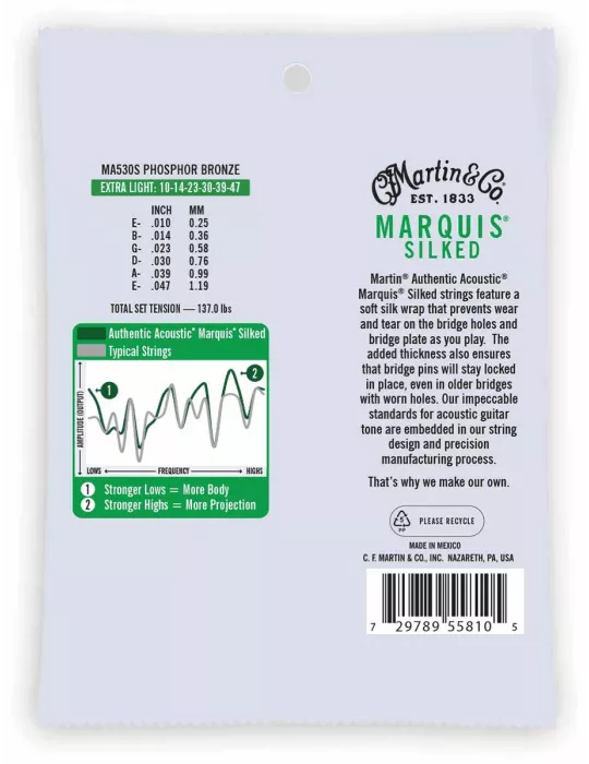  Martin MA530S Authentic Silked, Extra Light, 92/8|MusicGoodDeal 