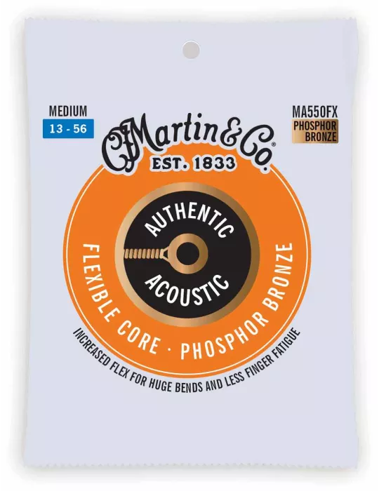  Martin MA550FX Jeux de cordes Medium Flexible Core Phosphore Bronze|MusicGoodDeal 