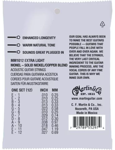  Martin MM1012 Jeu Retro Monel 12 cordes extra-light|MusicGoodDeal  2