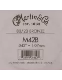  Martin M42B Corde acoustique filée bronze tirant 42 (unité)|MusicGoodDeal 