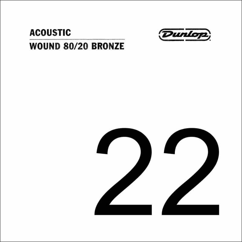 DUNLOP DAB22 Restocking - Acoustic cord 80/20 Bronze .022, spun