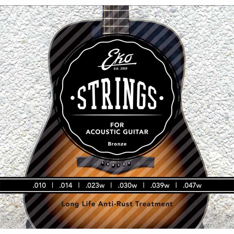 EKO ACB1047L Acoustic Guitar Strings Bronze LIGHT 10-47