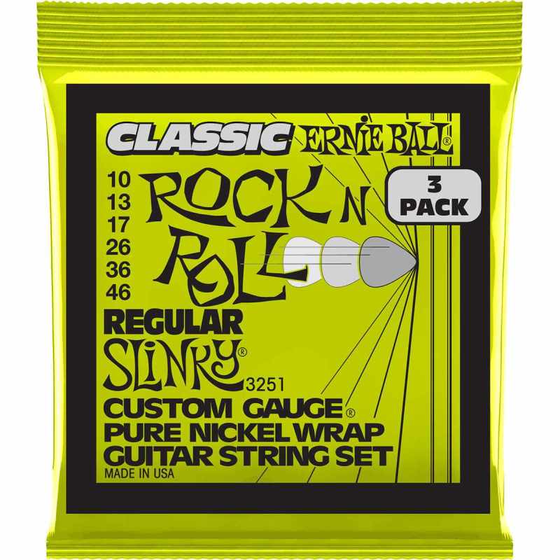 ERNIE BALL 3251 Slinky regular 10-46 - paquete de 3