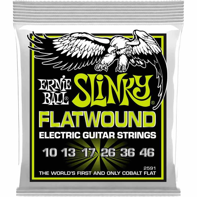 ERNIE BALL 2591 Juegos - Slinky Regular Flatwound 10 - 46