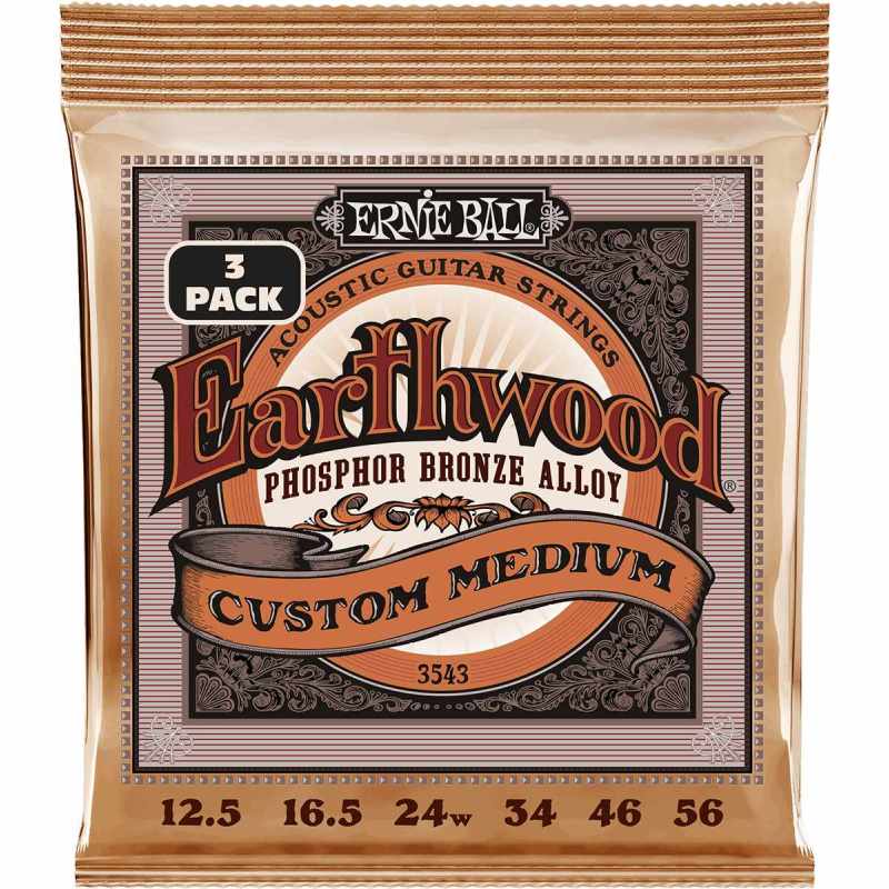 ERNIE BALL 3543 Custom medium 12.5-56 - pack of 3