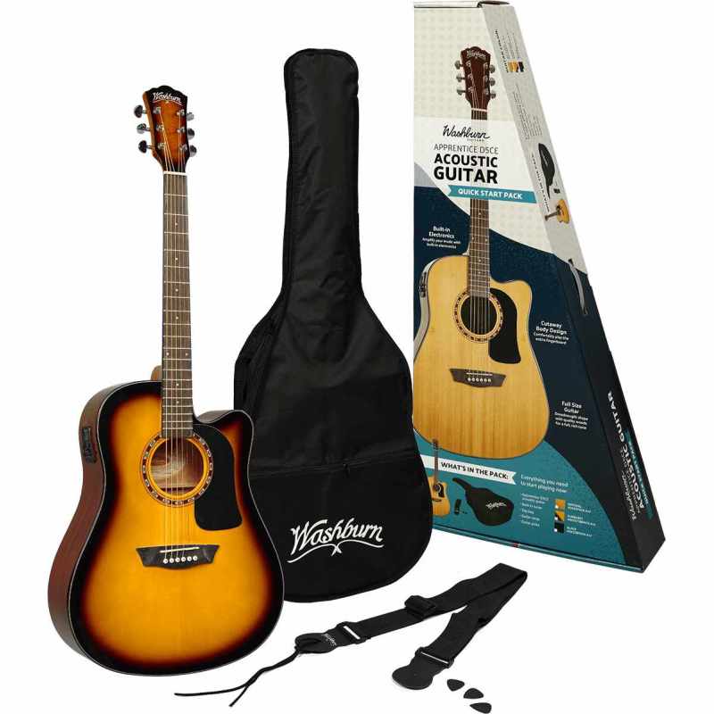 WASHBURN AD5CEPACK-TSB Dreadnought Electro sunburst pack